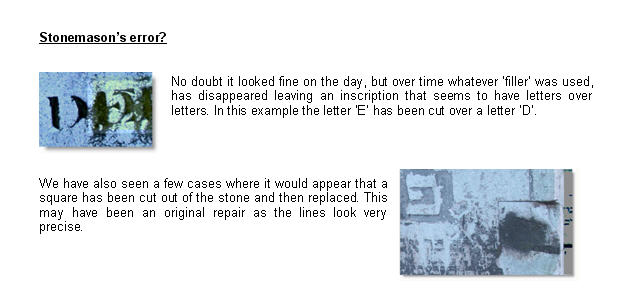 5. Item of Interest - Stonemason errors?
